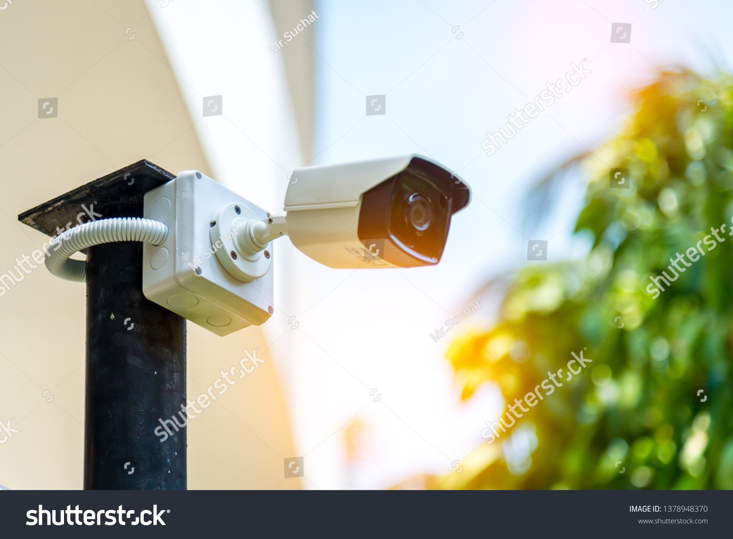 A CCTV camera .