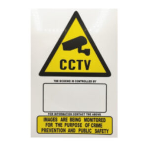 Data Compliant A5 CCTV Warning Sign Window Sticker